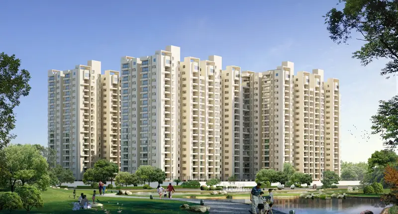 Towers seen across the central lawn